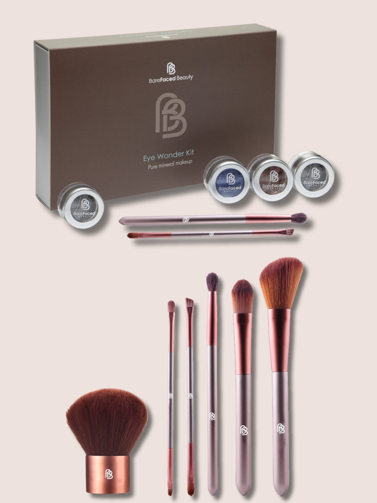 mineral makeup kits and brushes