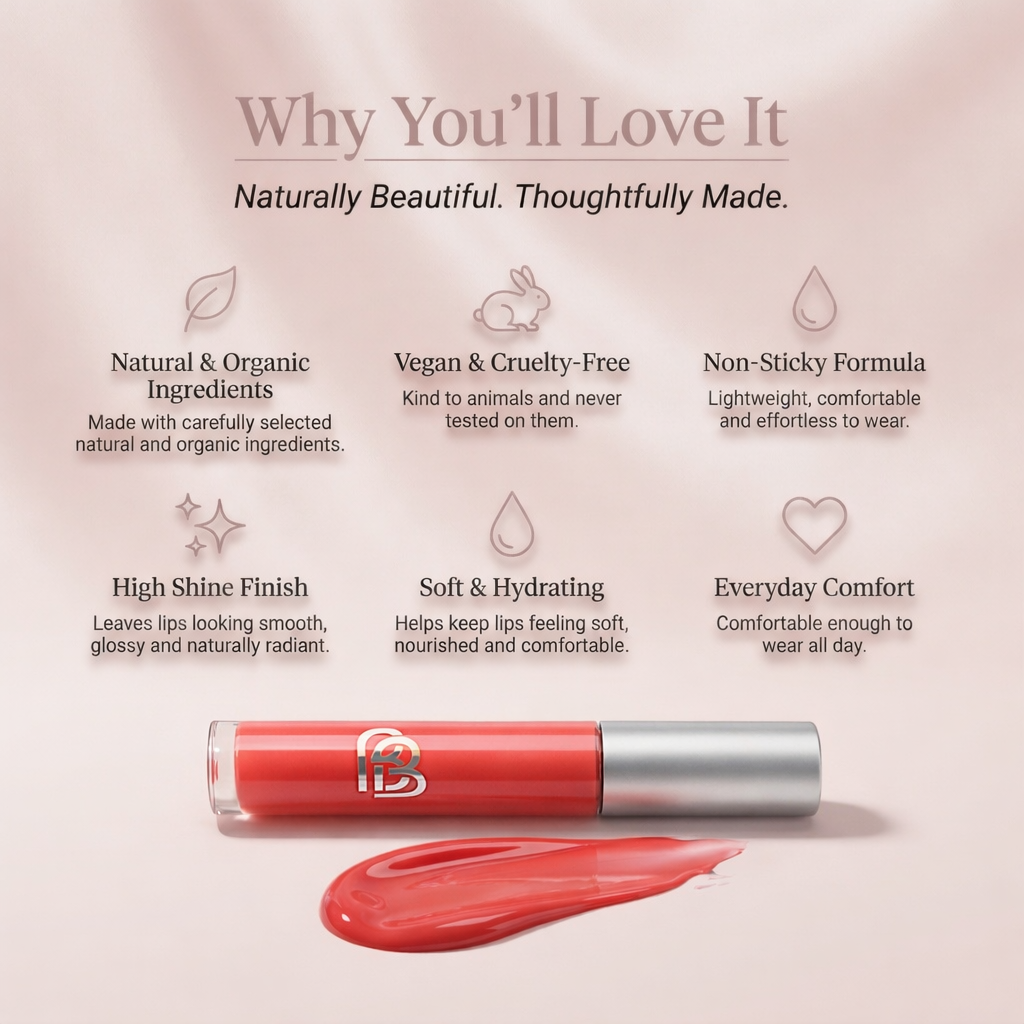 Natural Vegan Lip Gloss BareFaced Beauty