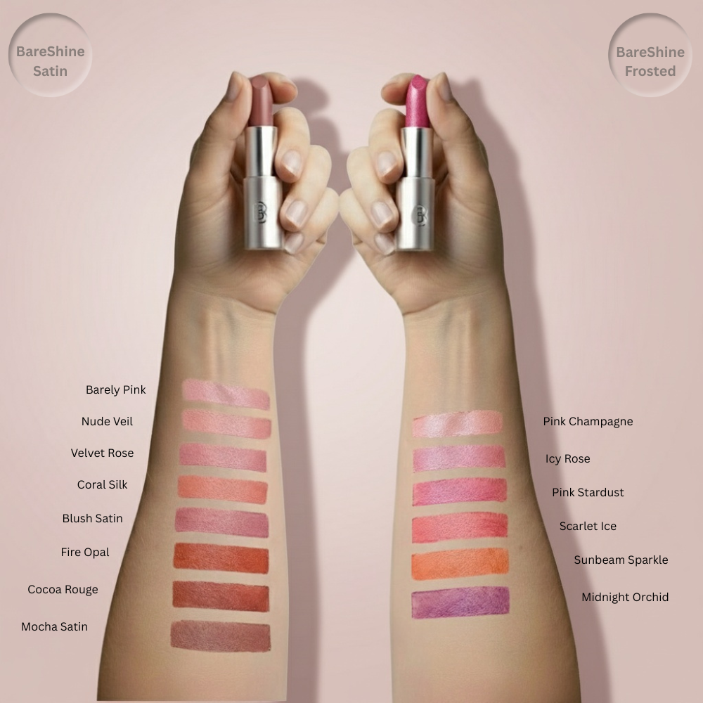 BareShine - Natural Vegan Mineral Lipstick BareFaced Beauty