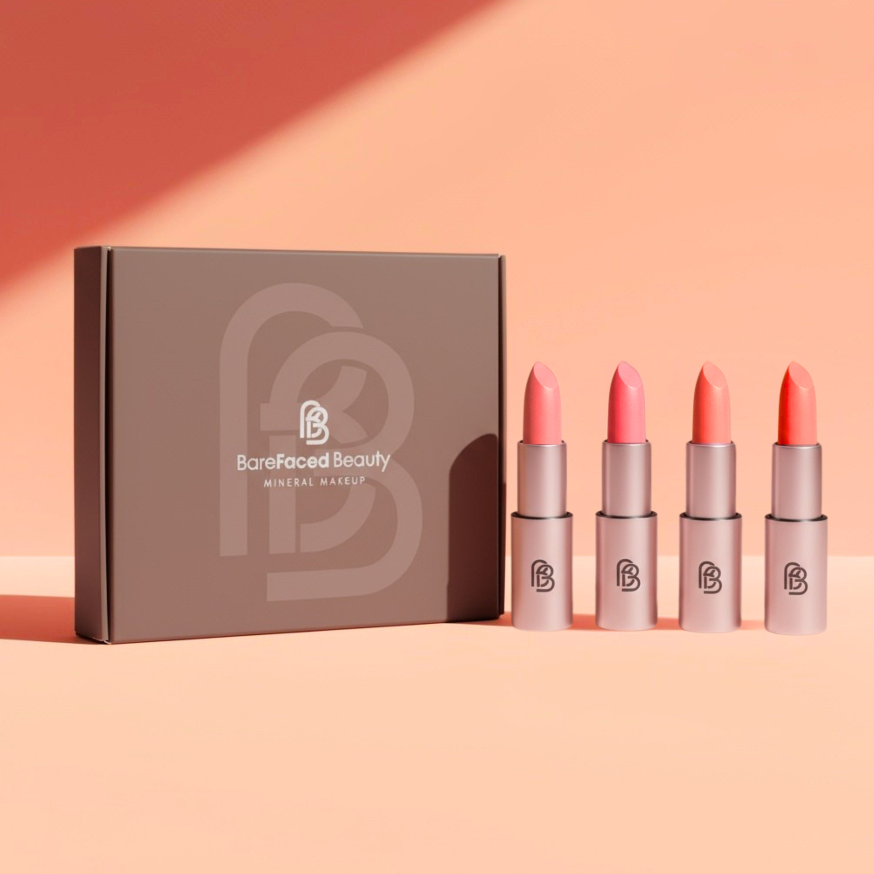 Natural Vegan Lipstick Collection - Bare Corals (Copy) BareFaced Beauty