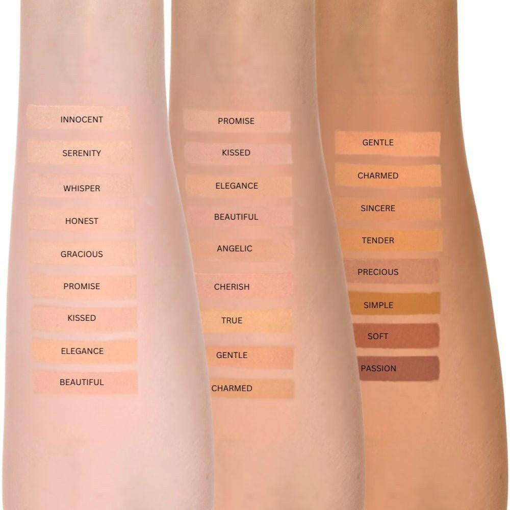 Mineral Foundation  swatches by BareFaced Beauty