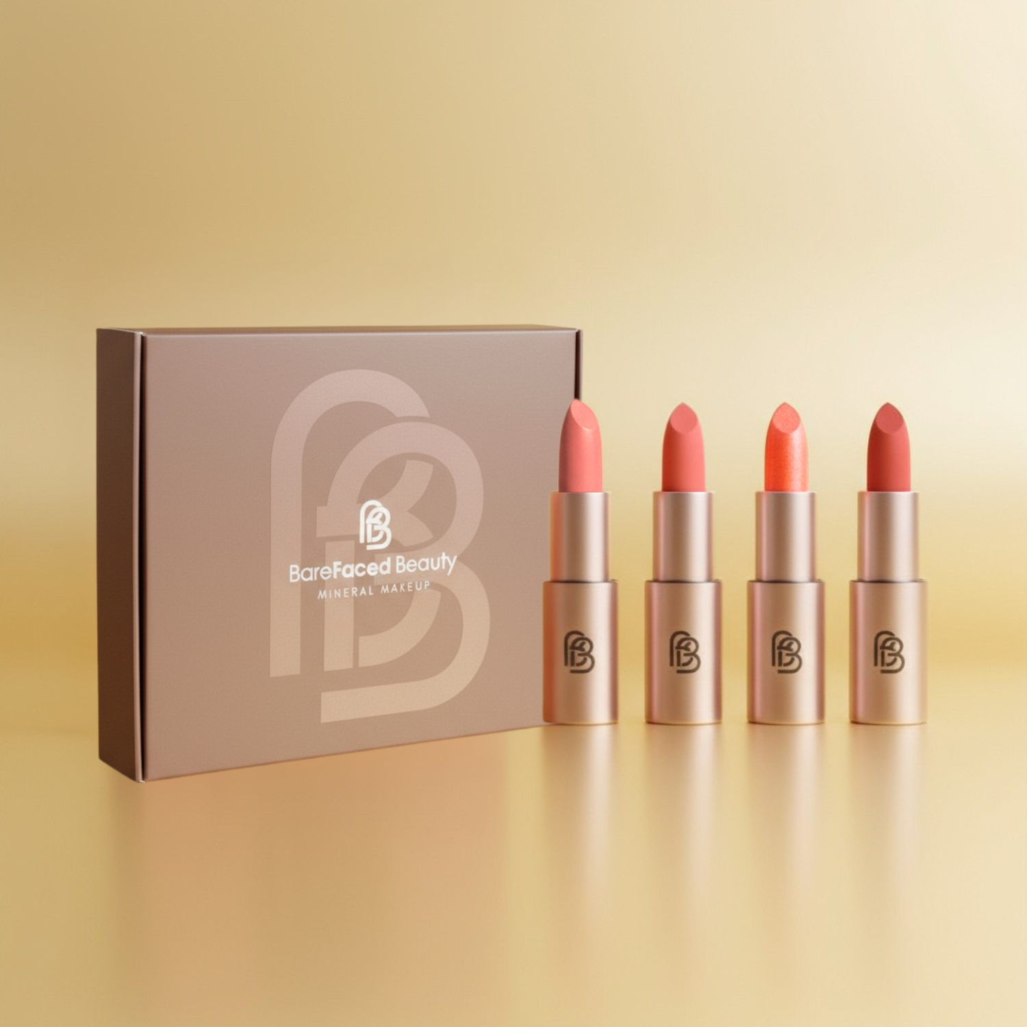 Golden Radiance - Natural Vegan Lip Kit BareFaced Beauty