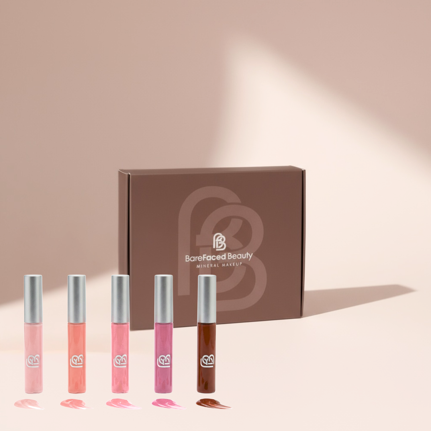 Pretty In Pink - Natural Vegan Lip Gloss Set BareFaced Beauty