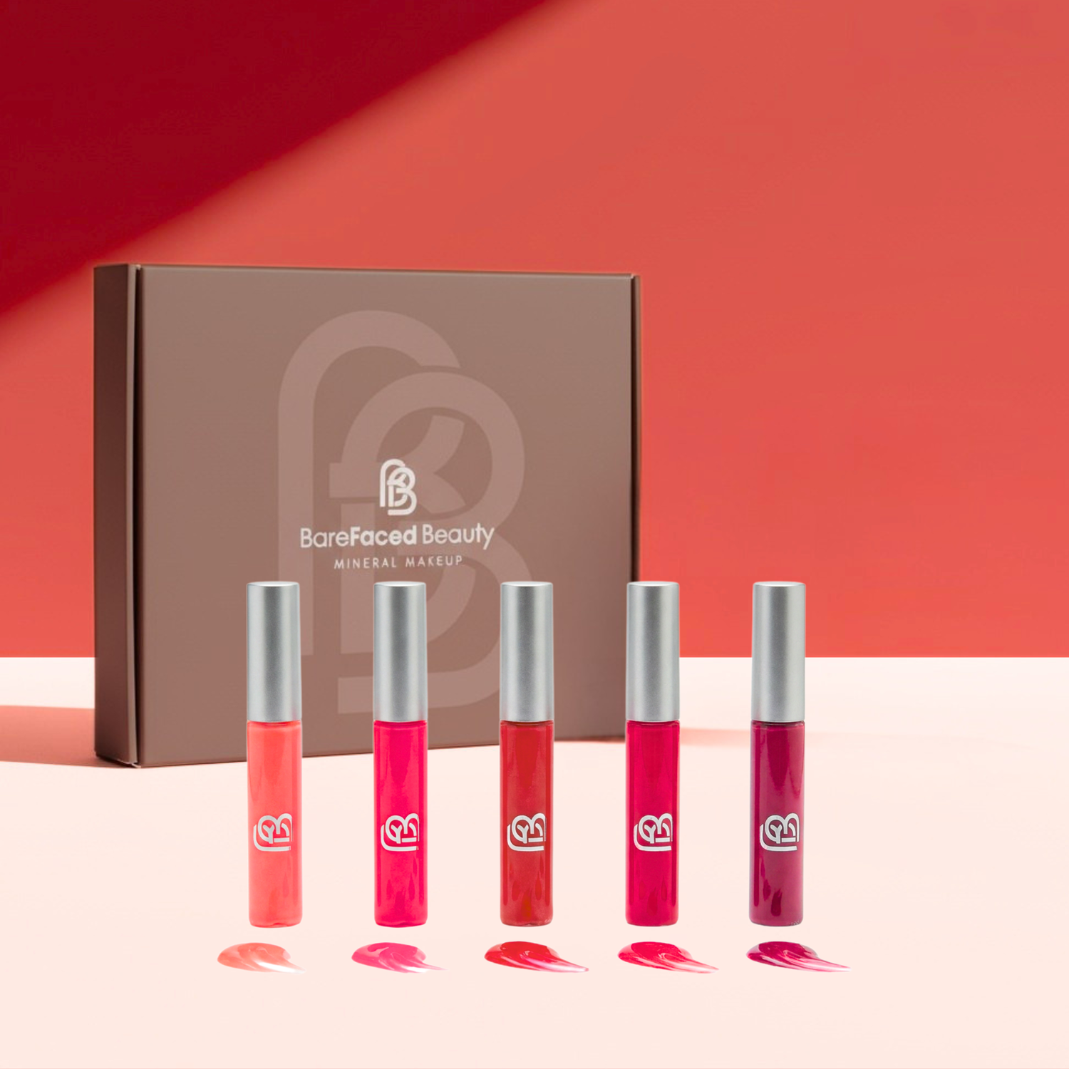 Natural Vegan Lip Gloss Set - Scarlet Dream BareFaced Beauty