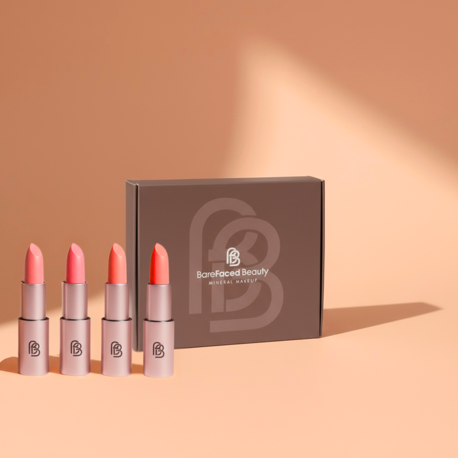 Natural Vegan Lipstick Set - Coral Kiss BareFaced Beauty