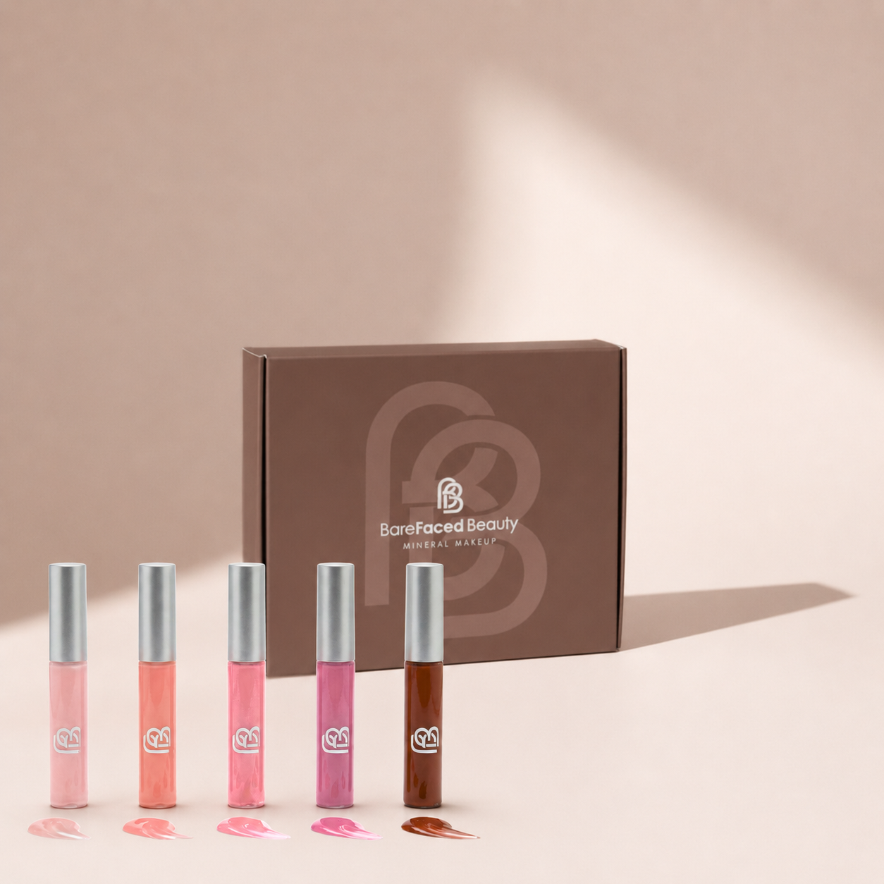 Natural Vegan Lip Gloss Set - In The Nudes BareFaced Beauty