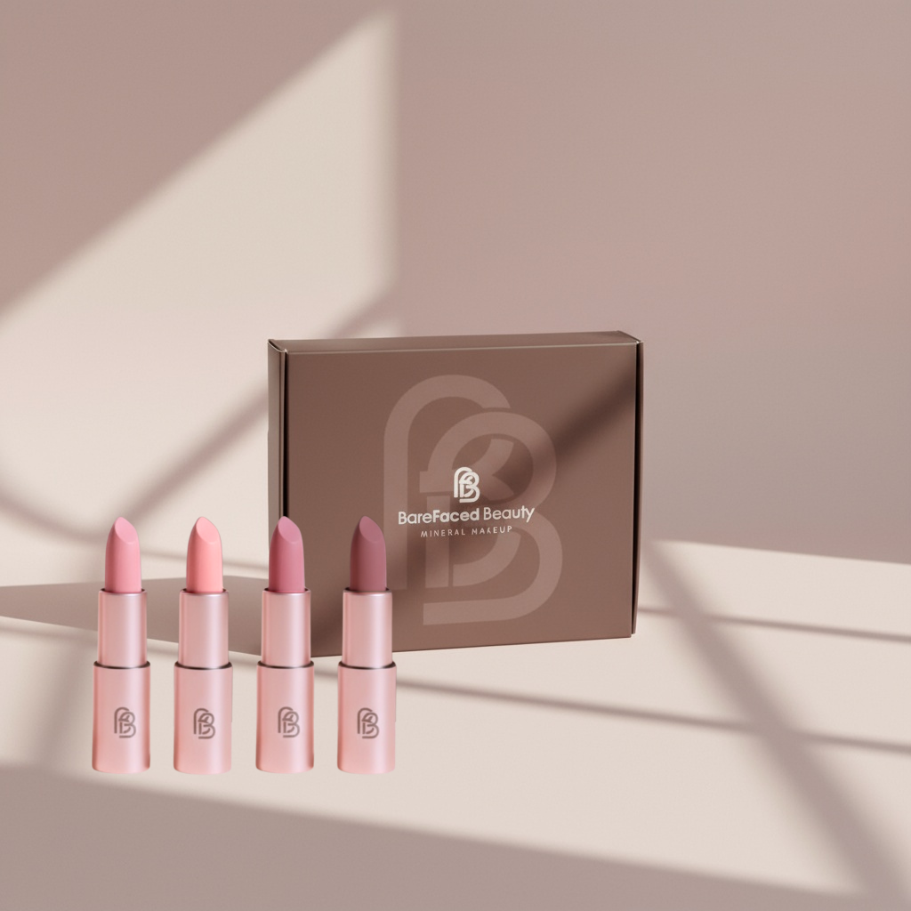 Natural Vegan Lipstick Set - Signature Nudes BareFaced Beauty