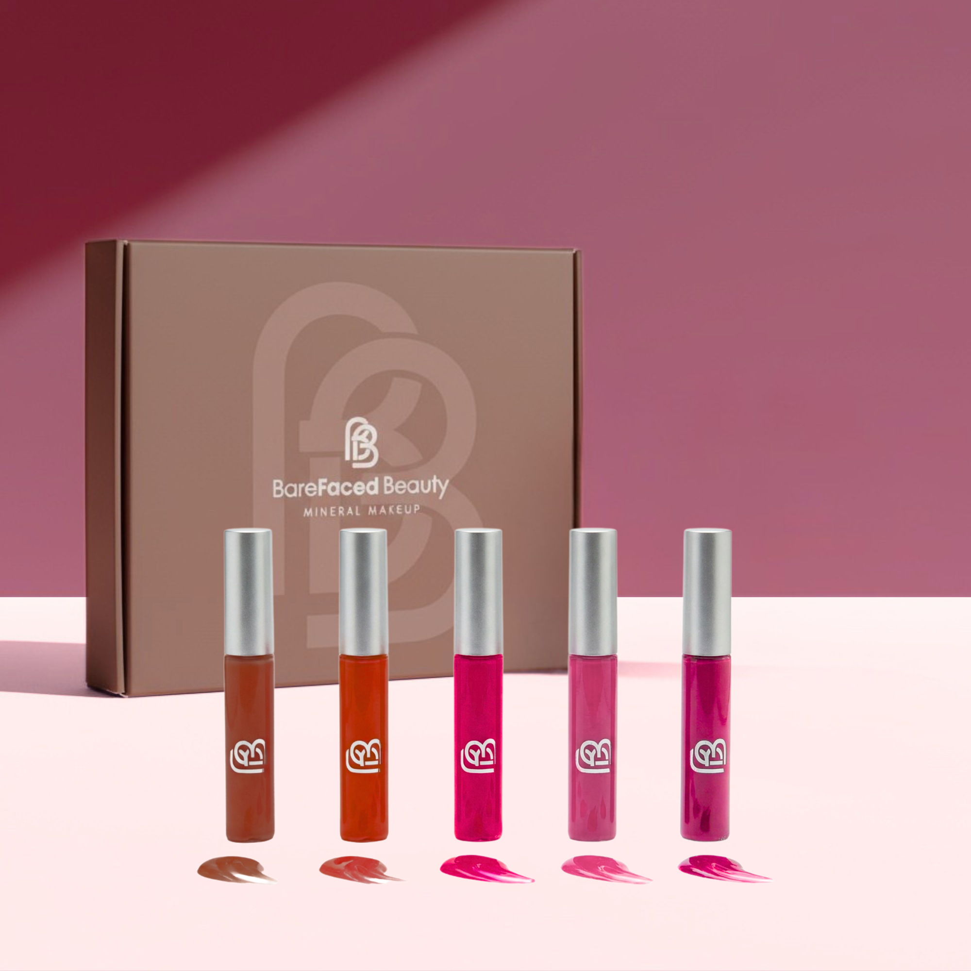 Natural Vegan Lip Gloss Set - Twilight Lustre BareFaced Beauty